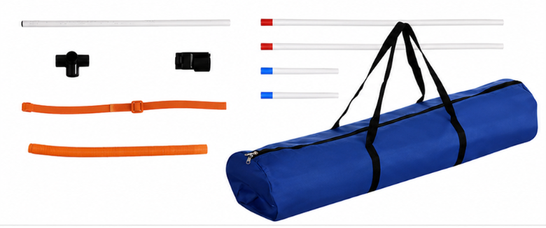 Dog Agility Training Set with Weave Poles, Hurdle, Hoop & Pause Box