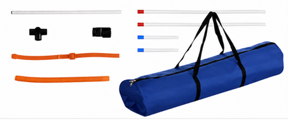 Dog Agility Training Set with Weave Poles, Hurdle, Hoop & Pause Box